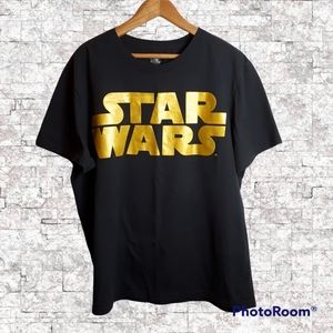Men's Star Wars tshirt Size Large Black/Gold
